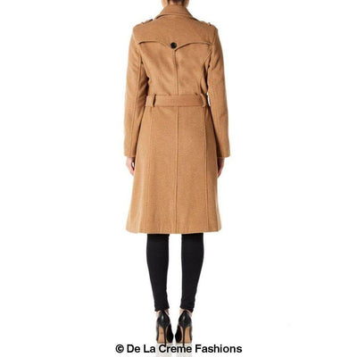 Wool and Cashmere Blend Military Coat (9048)