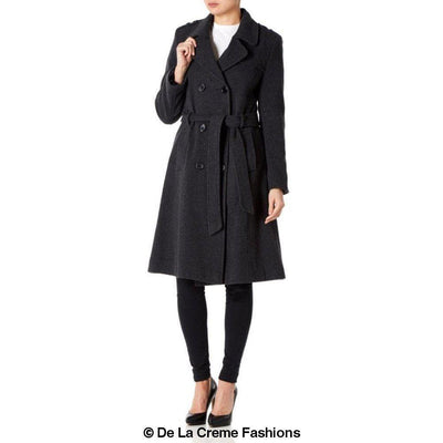 Wool and Cashmere Blend Military Coat (9048)