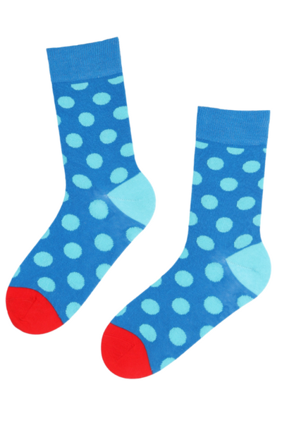 DOTS cotton socks with blue dots