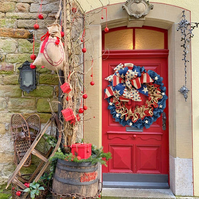 Independence Day Wreath Ornament Family