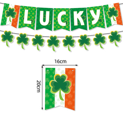 St. Patrick s Day Decorations Lucky Clover Hat Irish Shamrock Banner Cup Plate For happy St.Patricks Day Irish Party