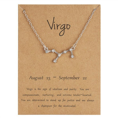 12 Constellation Zodiac Sign Necklace