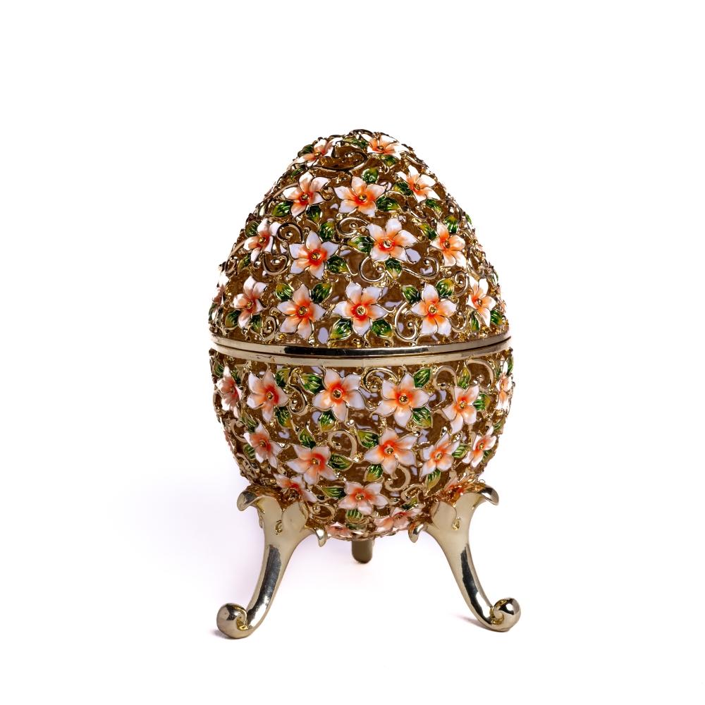 Faberge Egg Decorated with Flowers