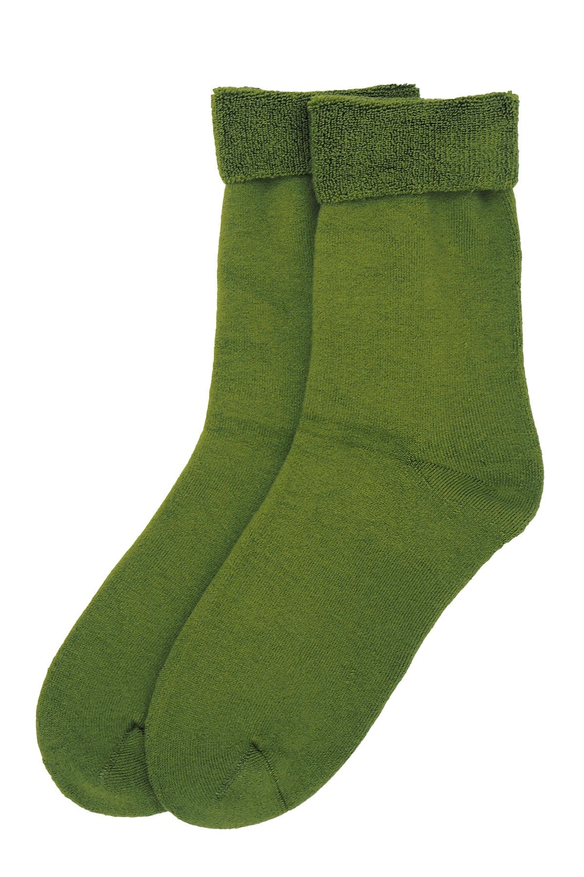 Plain Men's Bed Socks - Green