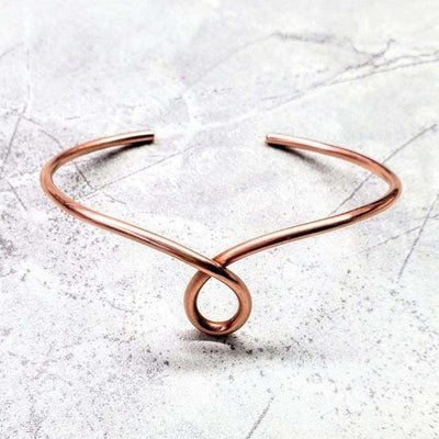 Handmade Copper Teardrop Bangle