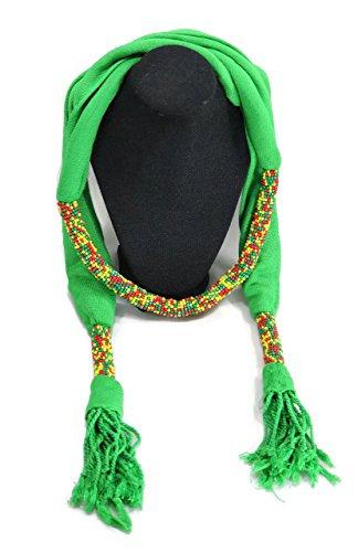 African Rayon Unisex Beaded Neck scarf and Wrap