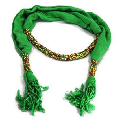 African Rayon Unisex Beaded Neck scarf and Wrap