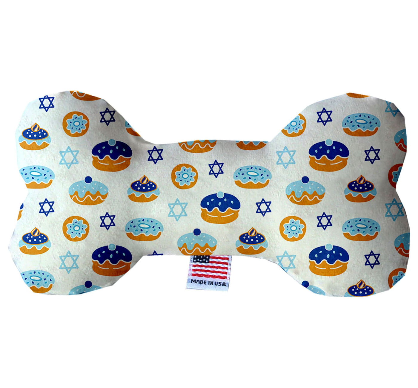 Hanukkah Pet & Dog Plush Bone Toy, "Hanukkah Jelly Donuts"