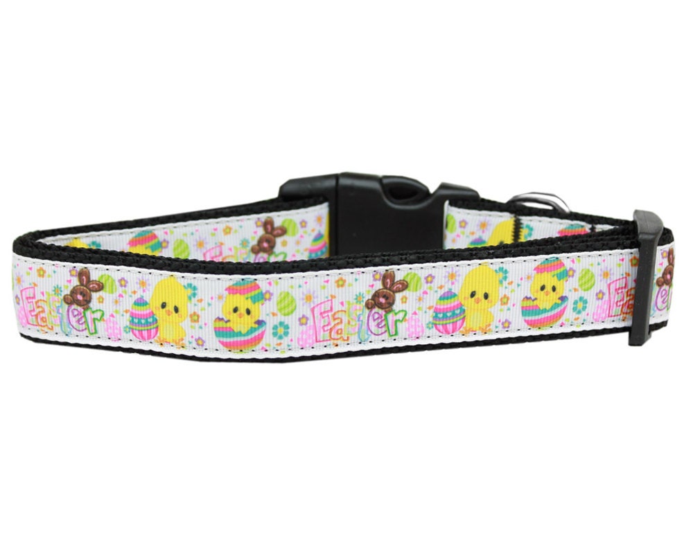 Pet Dog & Cat Nylon Collar or Leash, "Happy Easter"