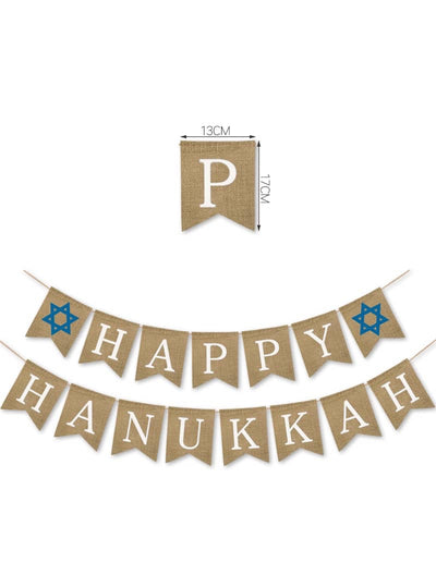 Burlap Hanukkah Banner