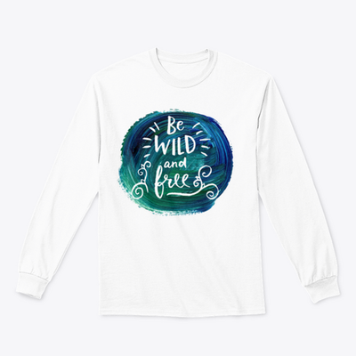 Be Wild And Free. Hand Lettering Quote On A Creative Vector