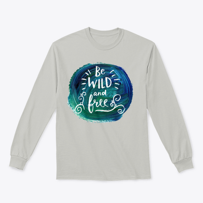 Be Wild And Free. Hand Lettering Quote On A Creative Vector