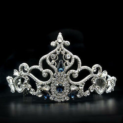 LO2110 - Imitation Rhodium Brass Tiaras & Hair Clip with Top Grade