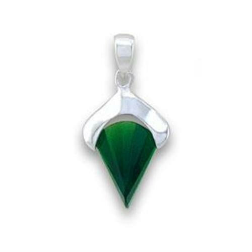 LOA564 - Silver 925 Sterling Silver Pendant with Synthetic Synthetic