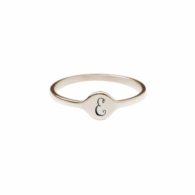 E Comfort Fit Initial Mono Ring