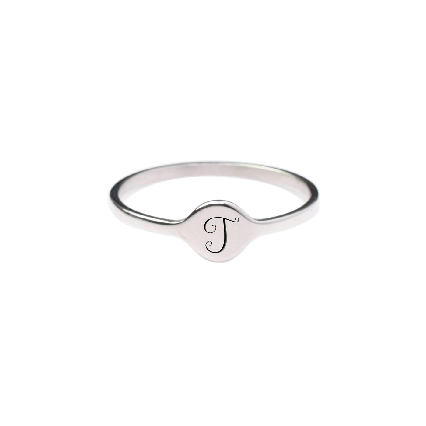 T Comfort Fit Initial Mono Ring