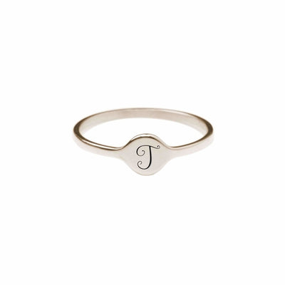 T Comfort Fit Initial Mono Ring