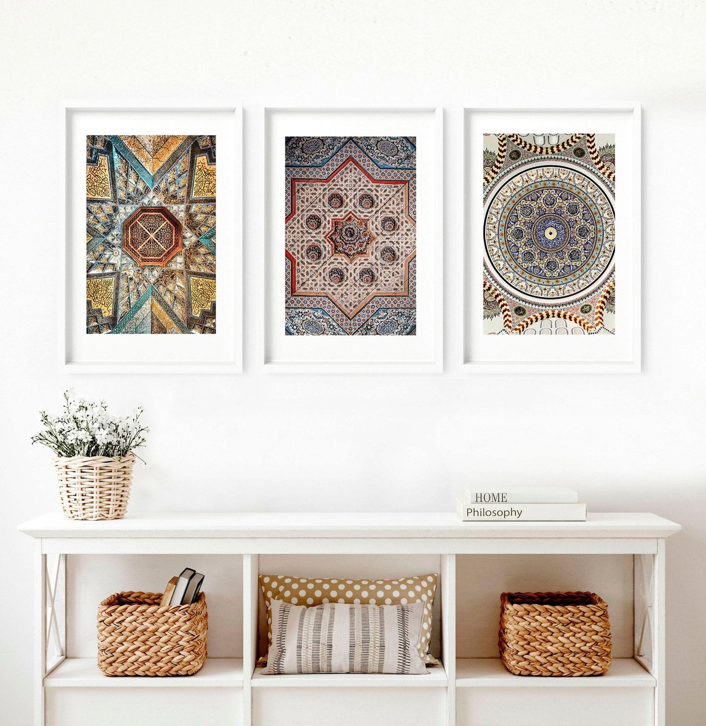 Mosaic Arabic wall art | Set of 3 wall art prints