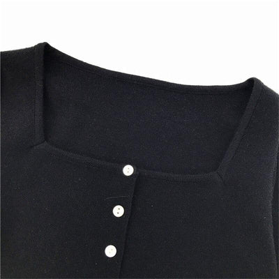 Square Collar Women Green Blouse Shirt Female Elegant  Spring Autumn