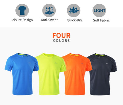 Summer Men Running  Shirts Short Sleeves  Sports Jersey Training Gym