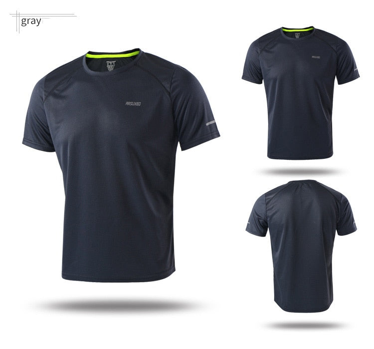 Summer Men Running  Shirts Short Sleeves  Sports Jersey Training Gym