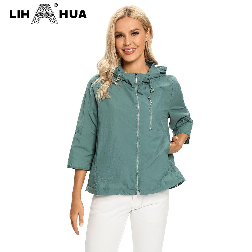 Women's Plus Size Windbreaker Short Hooded Jacket Spring And Autumn