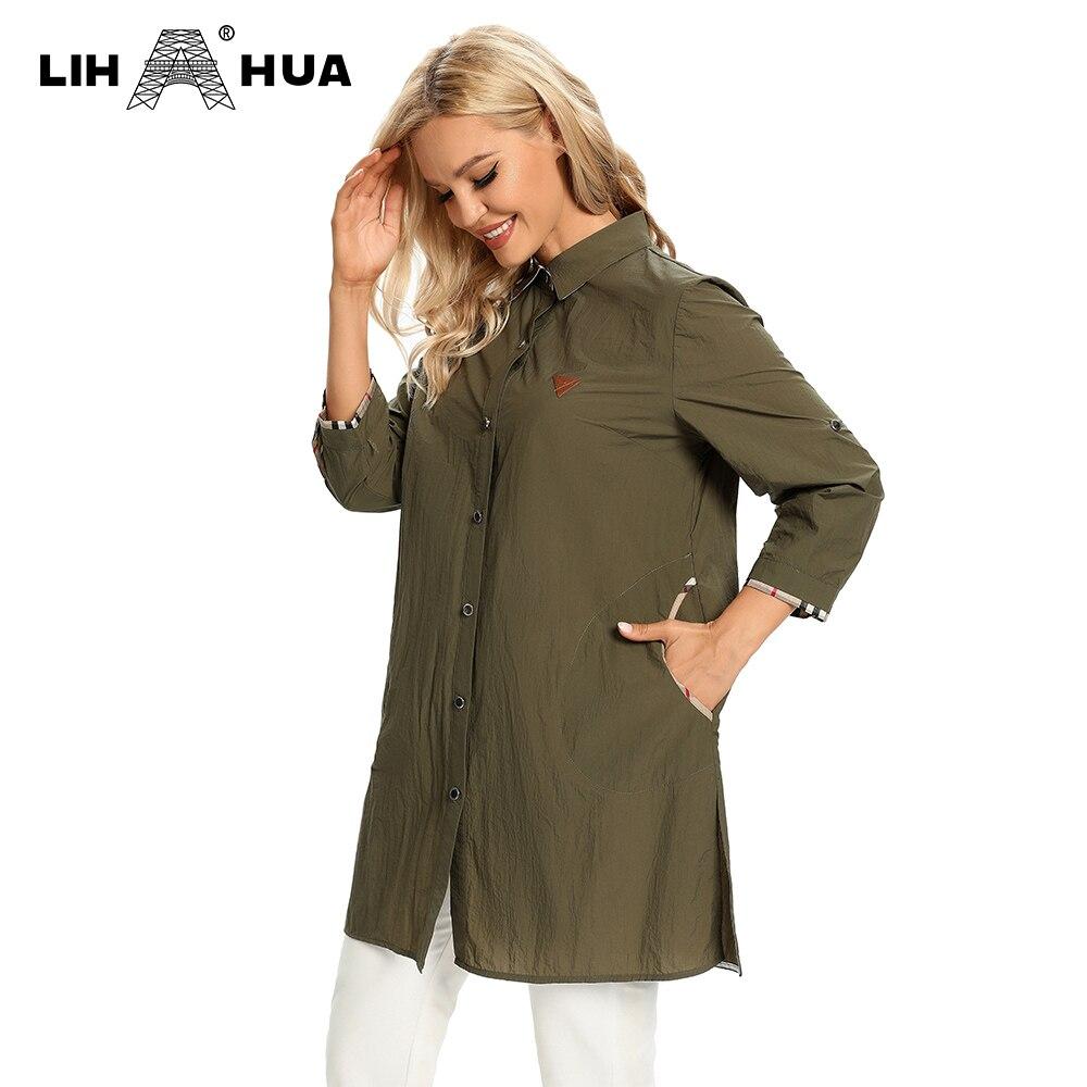 Women's Plus Size Windbreaker Mid-Length Lapel Shirt Spring And Autumn