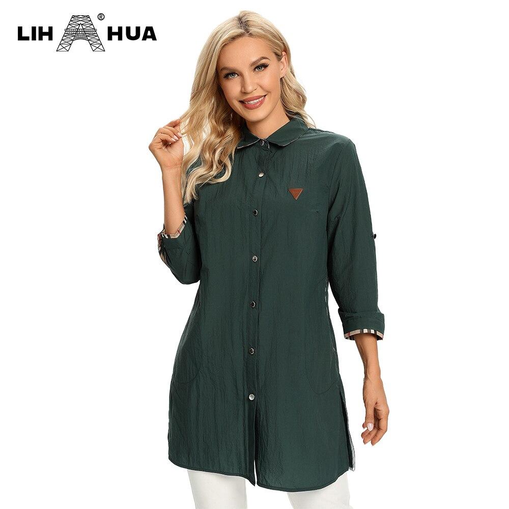 Women's Plus Size Windbreaker Mid-Length Lapel Shirt Spring And Autumn