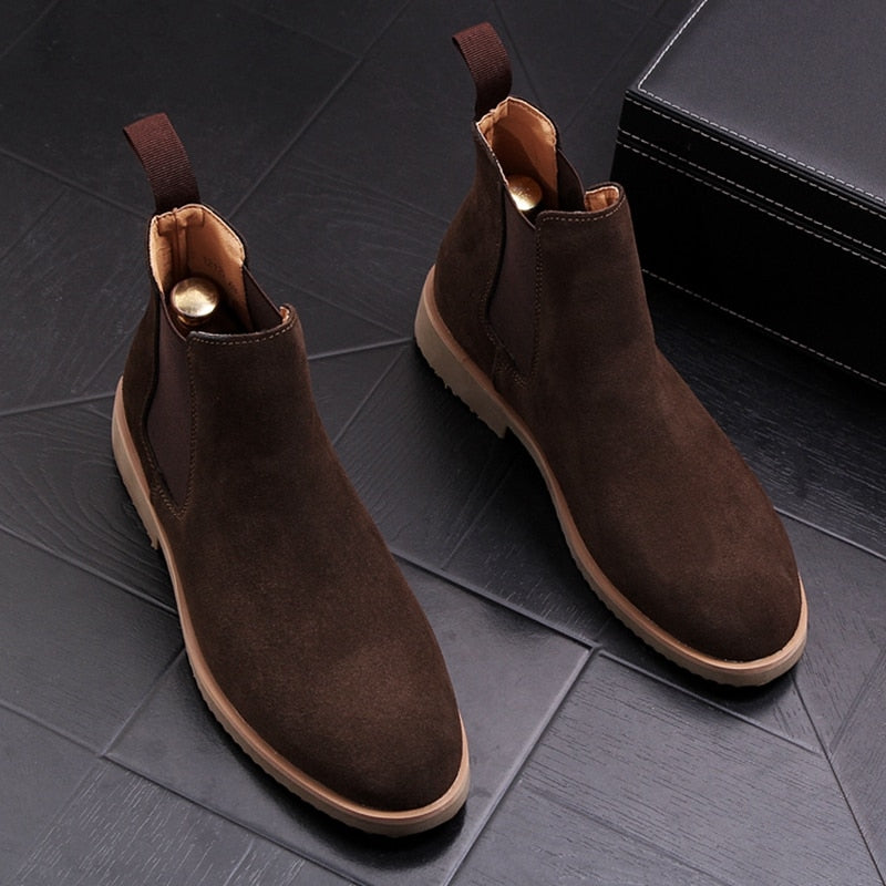 Luxury Fashion Men's Ankle Boots Spring Autumn Pointed Toe Boots