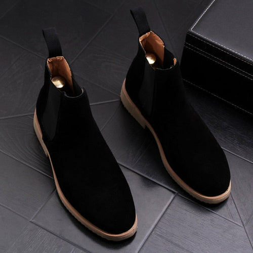 Luxury Fashion Men's Ankle Boots Spring Autumn Pointed Toe Boots