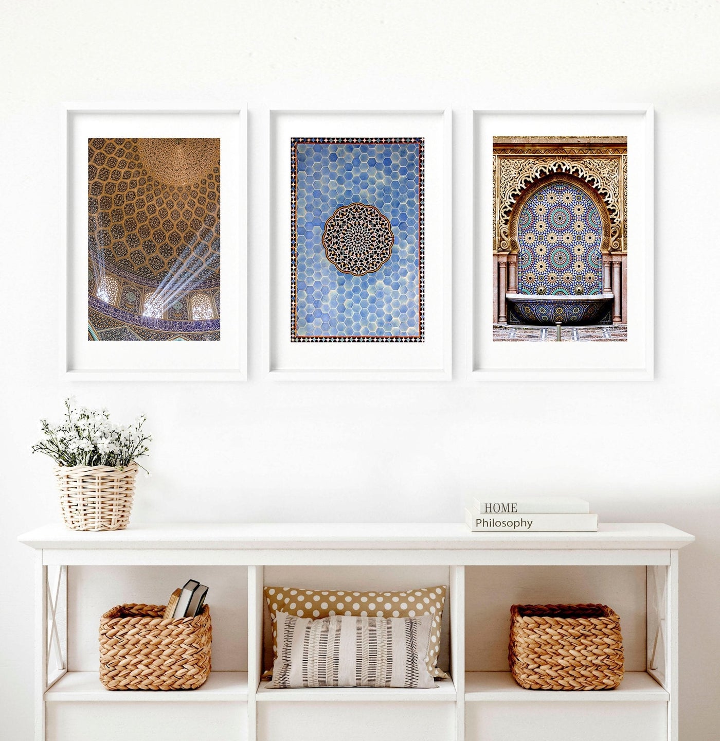 Ramadan Mubarak decorations | set of 3 wall art prints