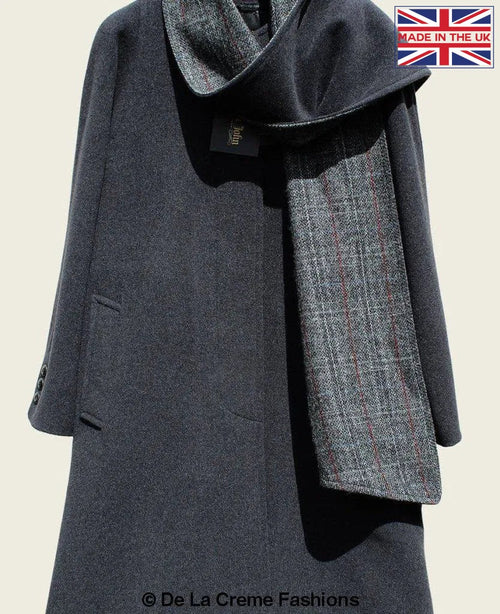 SCARPIA - Wool & Cashmere Overcoat With Scarf Detail