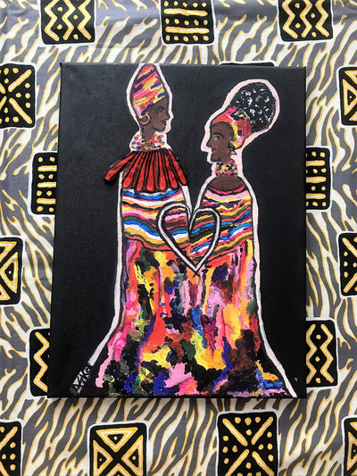 SISTERHOOD Recycled Ankara Fabric Art