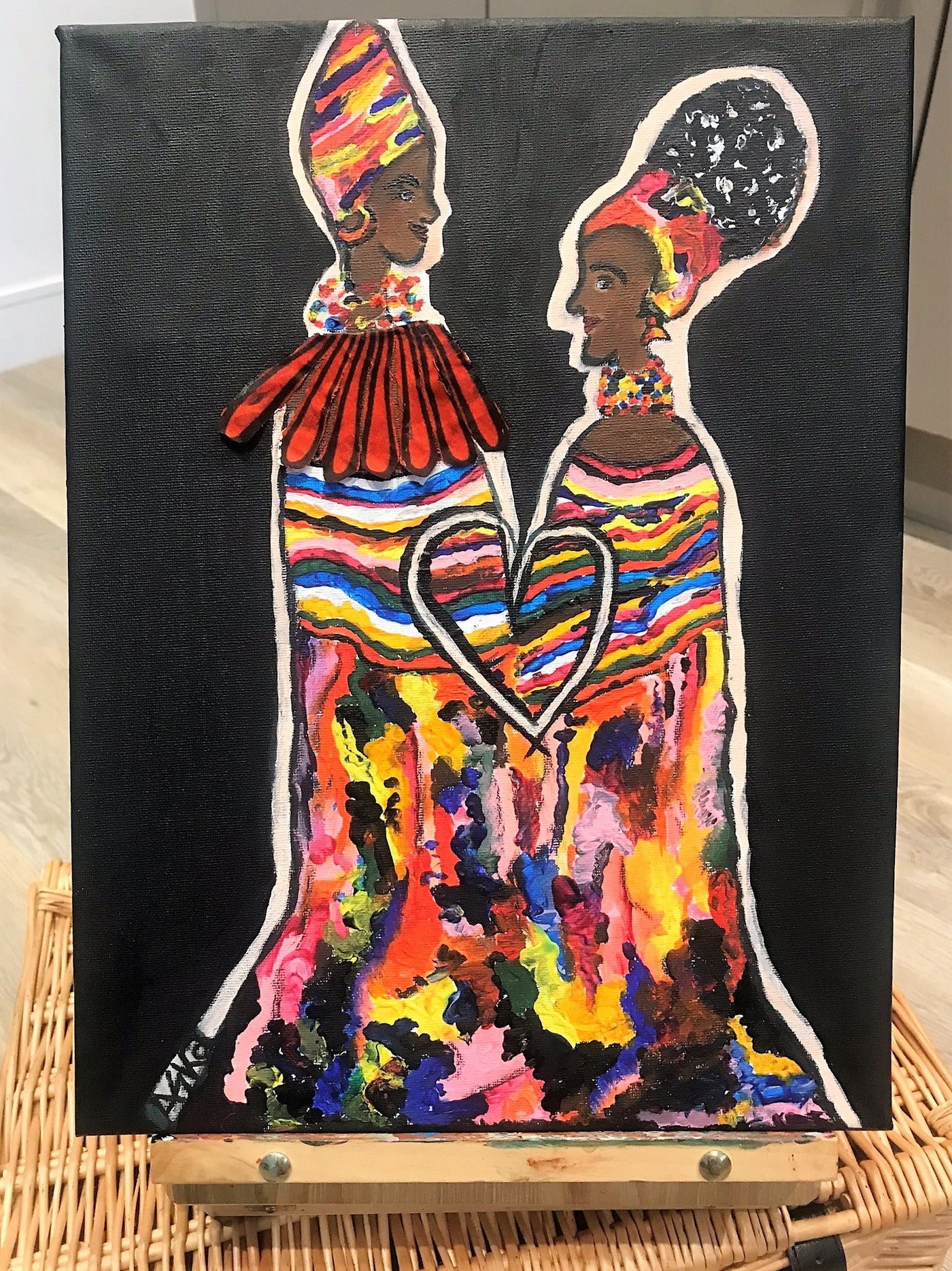 SISTERHOOD Recycled Ankara Fabric Art