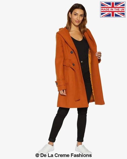 Slim Fit Shawl Hooded Coat (1325)