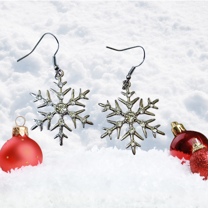 Snowflake Dangle Earrings