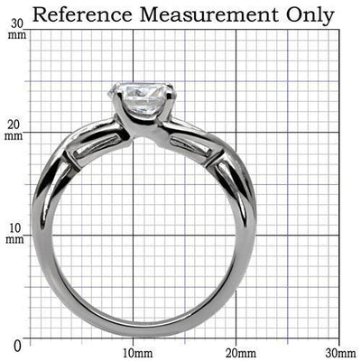 TK065 - High polished (no plating) Stainless Steel Ring with AAA Grade