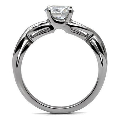 TK065 - High polished (no plating) Stainless Steel Ring with AAA Grade