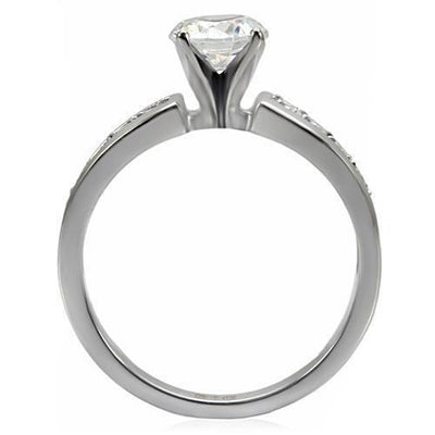 TK068 - High polished (no plating) Stainless Steel Ring with AAA Grade