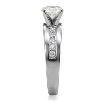 TK068 - High polished (no plating) Stainless Steel Ring with AAA Grade