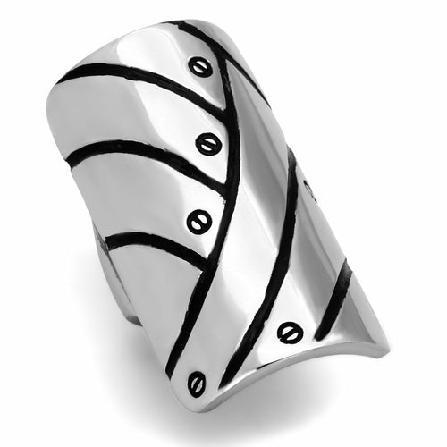 TK1010 - High polished (no plating) Stainless Steel Ring with No Stone