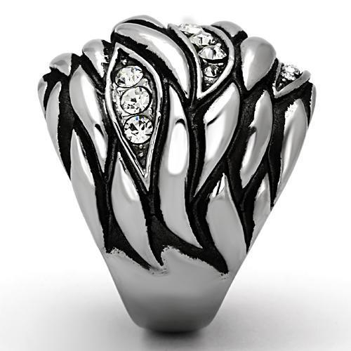 TK1020 - High polished (no plating) Stainless Steel Ring with Top