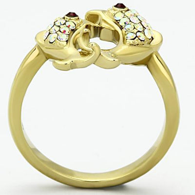 TK1023 - IP Gold(Ion Plating) Stainless Steel Ring with Top Grade