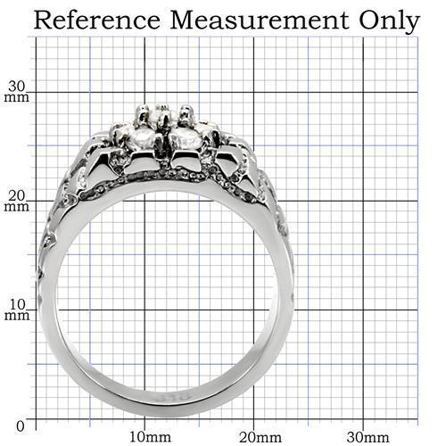 TK121 - High polished (no plating) Stainless Steel Ring with AAA Grade