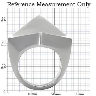 TK136 - High polished (no plating) Stainless Steel Ring with No Stone