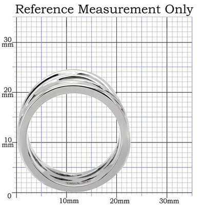 TK144 - High polished (no plating) Stainless Steel Ring with No Stone