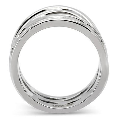 TK144 - High polished (no plating) Stainless Steel Ring with No Stone