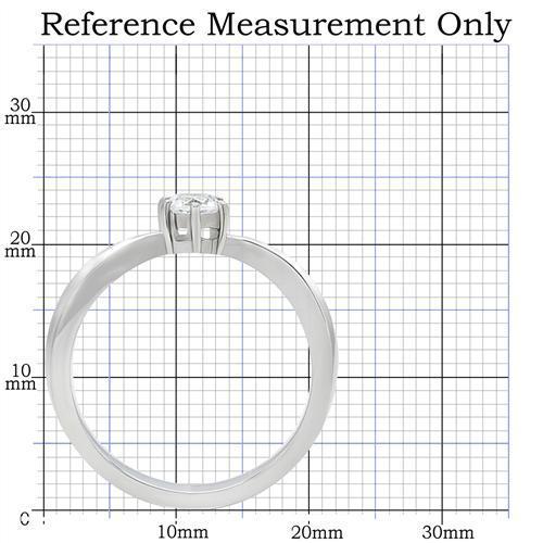 TK201 - High polished (no plating) Stainless Steel Ring with AAA Grade