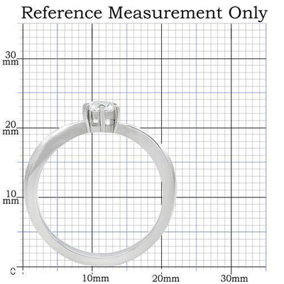 TK201 - High polished (no plating) Stainless Steel Ring with AAA Grade