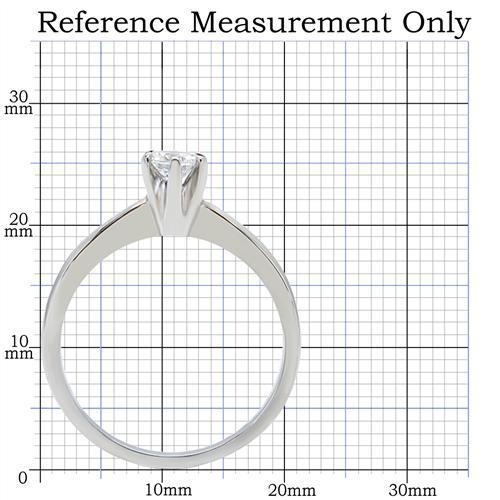 TK203 - High polished (no plating) Stainless Steel Ring with AAA Grade